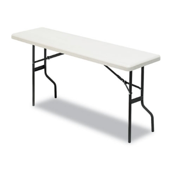 Picture of IndestrucTable Classic Folding Table, Rectangular, 72" x 18" x 29", Platinum