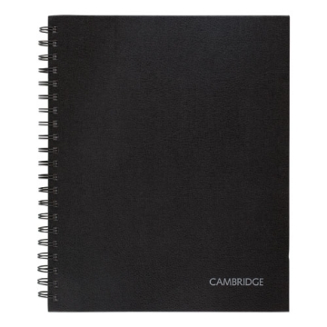 Picture of Hardbound Notebook with Pocket, 1-Subject, Wide/Legal Rule, Black Cover, (96) 11 x 8.5 Sheets