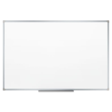 Picture of dry erase board with aluminum frame, 36 x 24, melamine white surface, silver aluminum frame