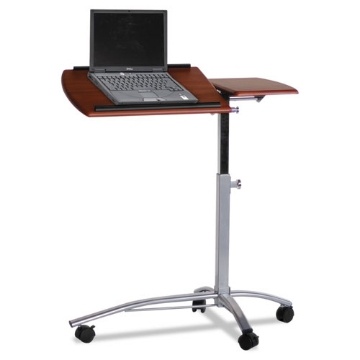 Picture of Laptop Computer Caddy, 29.5" X 20" X 27" To 38", Medium Cherry