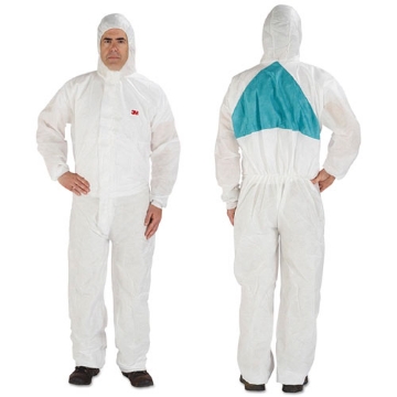 Picture of Disposable Protective Coveralls, Medium, White, 25/Carton