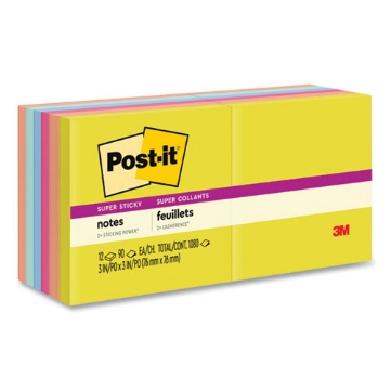 Picture of Note Pads in Summer Joy Collection Colors, 3" x 3", Summer Joy Collection Colors, 90 Sheets/Pad, 12 Pads/Pack