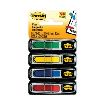 Picture of Arrow 0.5" Page Flags, Assorted Primary, 24/Color, 96 Flags/Pack