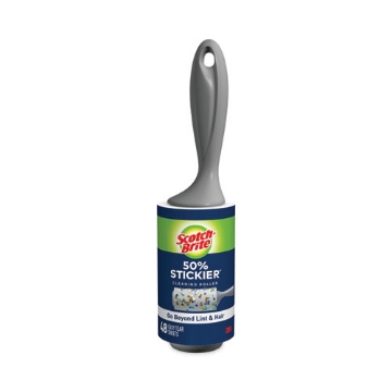 Picture of Lint Roller, Extra Sticky, Heavy-Duty Handlle, 48 Sheets/roll