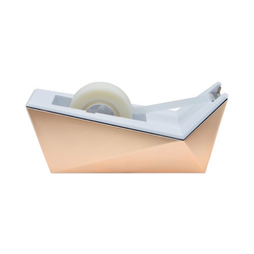 Picture of Facet Design One-Handed Dispenser With One Roll Of Tape, 1" Core, Plastic, Copper