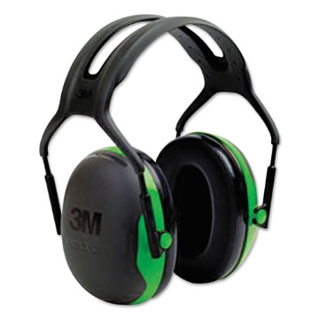 Picture of PELTOR X Series Earmuffs, Model X1A, 22 dB NRR, Black/Green