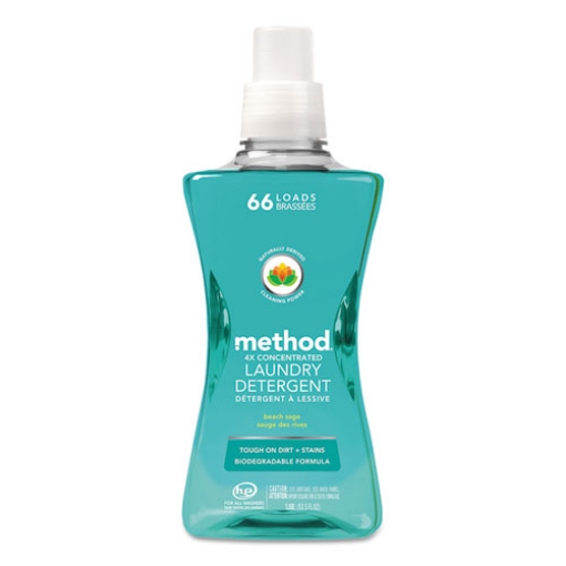 Picture of 4x Concentrated Laundry Detergent, Beach Sage, 53.5 Oz Bottle, 4/carton