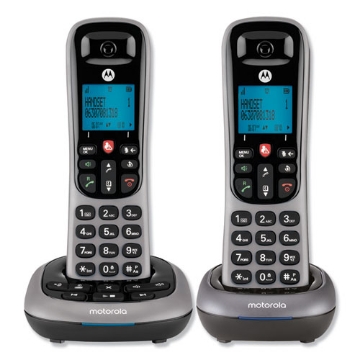 Picture of cd4012 digital cordless telephone with answering machine, 2 handsets
