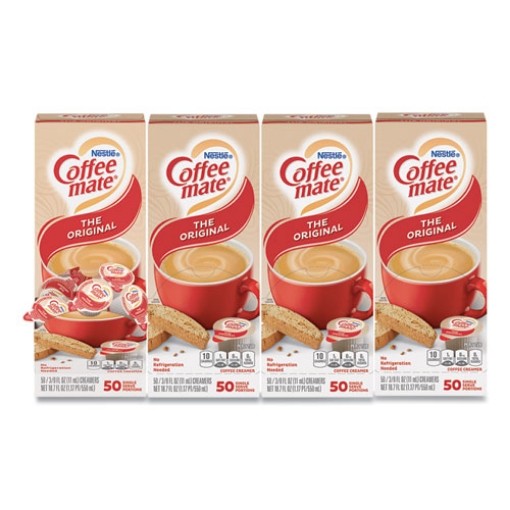 Picture of Liquid Coffee Creamer, Original, 0.38 Oz Mini Cups, 50/box, 4 Boxes/carton, 200 Total/carton