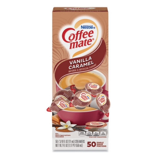 Picture of Liquid Coffee Creamer, Vanilla Caramel, 0.38 Oz Mini Cups, 50/box