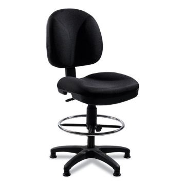 Picture of Comfort Task Stool, Supports Up to 300 lb, 24.5" to 34.5" Seat Height, Black Seat/Back, Black/Base,Ships in 1-3 Business Days