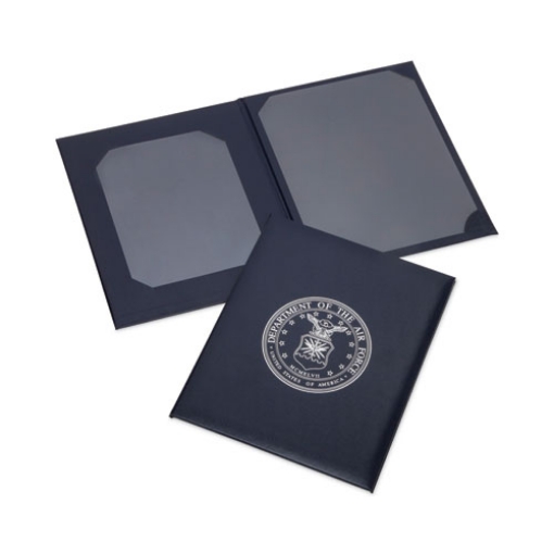Picture of 7510001348179 SKILCRAFT Retirement Certificate Binder, 11.5 x 14.5, Blue