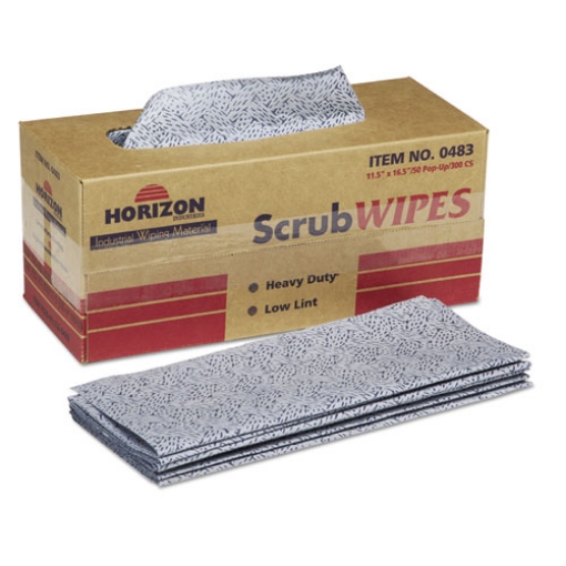 Picture of 7920012330483, SKILCRAFT, ScrubWipes Preparation Wipers, 11.5 x 16.5, Blue, 50/Box, 6 Boxes/Carton