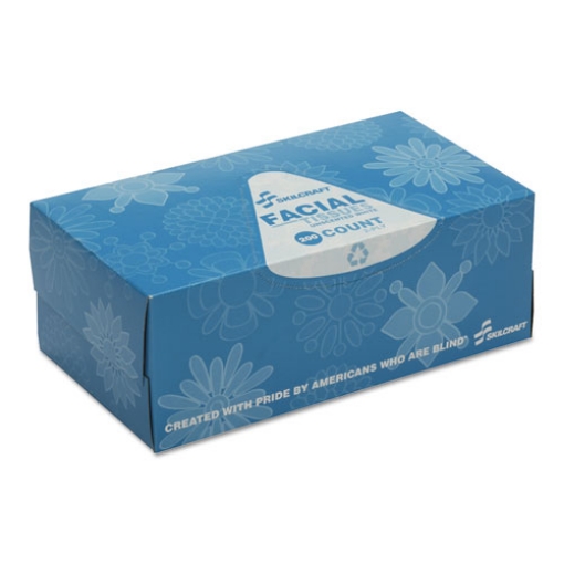 Picture of 8540002818360, SKILCRAFT FACIAL TISSUE, 2-PLY, WHITE, 200 SHEETS/DISPENSER BOX, 6 DISPENSER BOXES/PACK