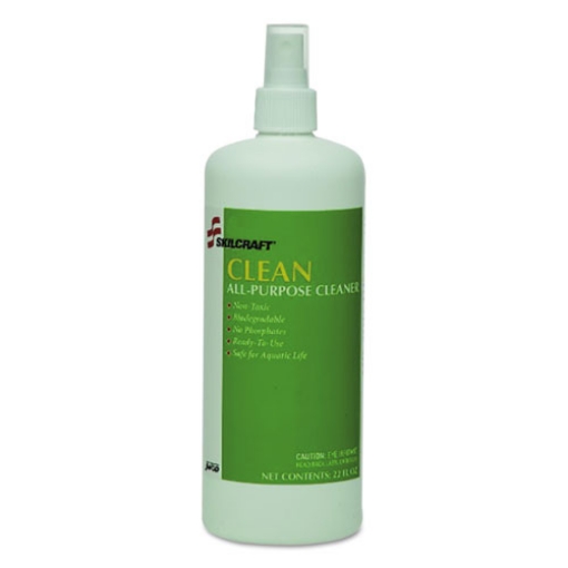 Picture of 7930003577386, Skilcraft, Clean All-Purpose Cleaner, Fragrance-Free, 22 Oz Bottle, 12/carton