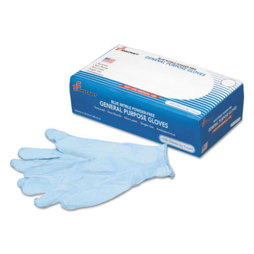 Picture of 8415014920176, Skilcraft Nitrile General Purpose Gloves, Blue, Small, 9.5", 100/box
