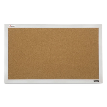 Picture of 7195015679517 SKILCRAFT Quartet Cubicle Cork Board, 21.5 x 32, Tan Surface, Silver Aluminum Frame