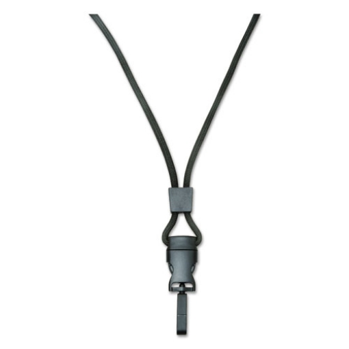 Picture of 8455016130192 SKILCRAFT Breakaway Lanyard, Plastic Swivel Hook Fastener, 36" Long, Polyester, Black, Dozen