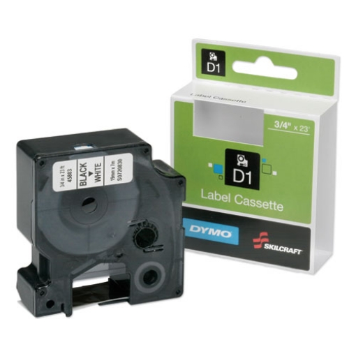 Picture of 7510016577786, Dymo/skilcraft Label Cassette, 0.75" X 23 Ft, Black/white