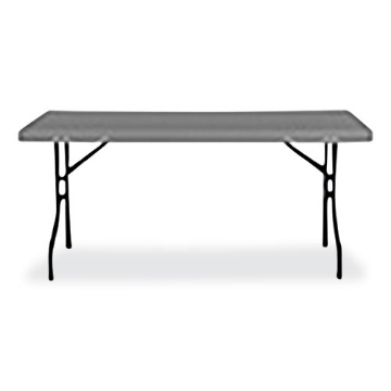 Picture of 7110017025673 skilcraft blow molded folding tables, rectangular, 60w x 18d x 29h, charcoal gray