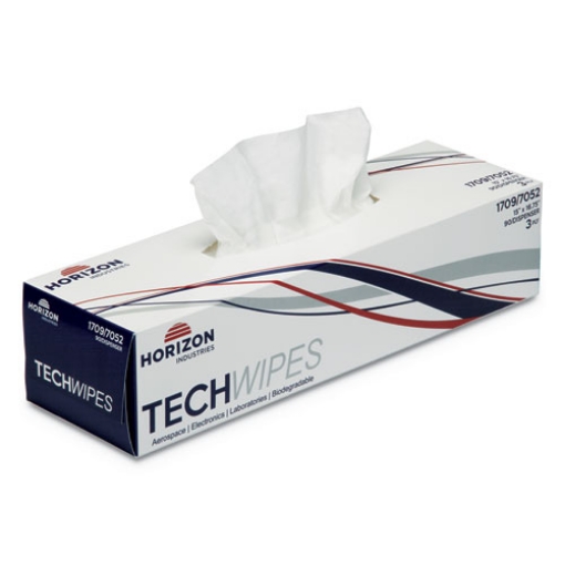 Picture of 7920009651709, SKILCRAFT, TechWipes Biodegradable Electronics Tissue, 3-Ply, 16.5 x 15.25, Unscented, White, 1,350/Box