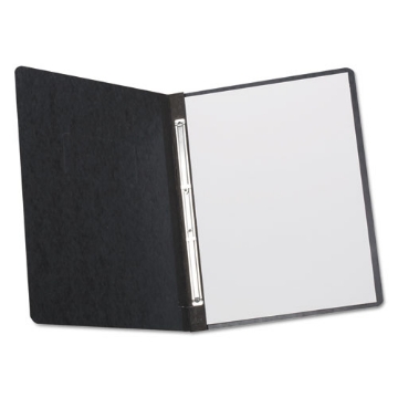 Picture of Heavyweight Pressguard And Pressboard Report Cover W/reinforced Side Hinge, 2-Prong Metal Fastener, 3" Cap, 8.5 X 11, Black