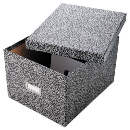 Picture of Reinforced Board Card File, Lift-Off Cover, Holds 1,200 6 X 9 Cards, 9 X 11 X 6.75, Black/white