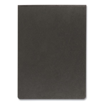 Picture of Pressboard Report Cover With Reinforced Top Hinge, Two-Prong Metal Fastener, 2" Capacity, 8.5 X 11, Black/black