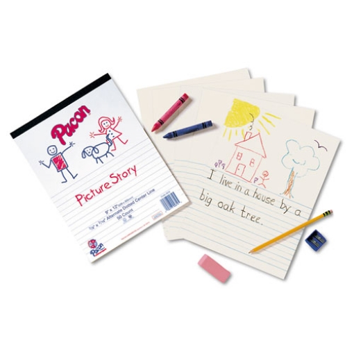 Picture of Multi-Program Picture Story Paper, 16 Lb, 5/8" Long Rule, One-Sided, 9 X 12, 500/pack