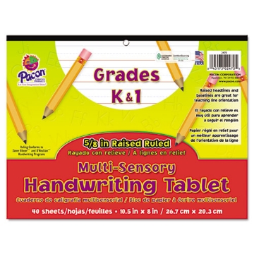 Picture of Multi-Sensory Handwriting Tablet, 5/8" Long Rule, 8 X 10.5, 40/pad