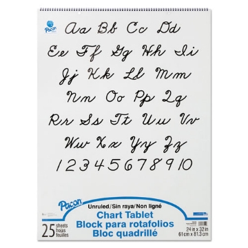 Picture of Chart Tablets, Unruled, 24 x 32, White, 25 Sheets