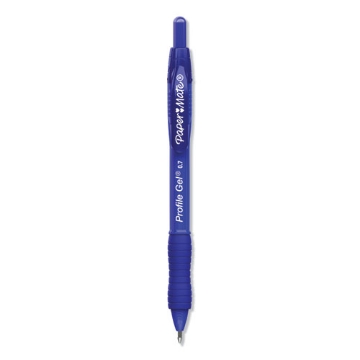 Picture of Profile Gel Pen, Retractable, Medium 0.7 Mm, Blue Ink, Translucent Blue Barrel, Dozen