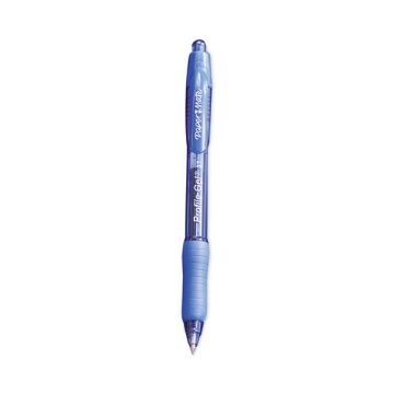 Picture of Profile Gel Pen, Retractable, Fine 0.5 Mm, Blue Ink, Translucent Blue Barrel, Dozen