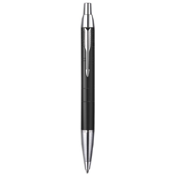 Picture of Im Ballpoint Pen, Retractable, Fine 0.5 Mm, Black Ink, Black/chrome Barrel