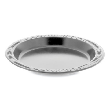 Picture of meadoware impact plastic dinnerware, plate, 6" dia, black, 1,000/carton