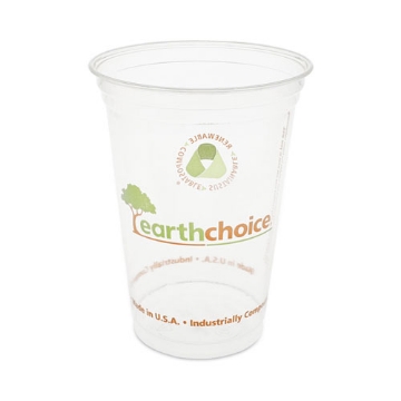 Picture of EarthChoice Compostable Cold Cup, 20 oz, Clear/Printed, 600/Carton