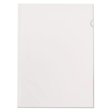Picture of Poly Color Transparent File Jackets, Letter Size, Clear, 50/box