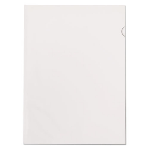 Picture of Poly Color Transparent File Jackets, Letter Size, Clear, 50/box