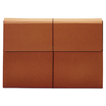 Picture of Expanding Wallet, 3.5" Expansion, 1 Section, Elastic Cord Closure, Tabloid Size, Brown