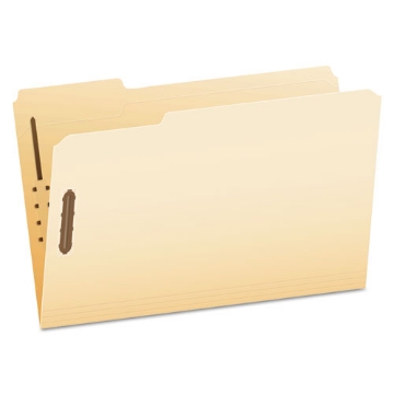 Picture of Manila Fastener Folders, 1/3-Cut Tabs, 2 Fasteners, Legal Size, Manila Exterior, 50/Box