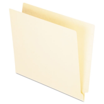 Picture of Manila End Tab Folders, 9.5" High Front, Straight 1-Ply Tabs, Letter Size, Manila, 100/Box