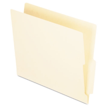 Picture of Manila End Tab Folders, 9.5" High Front, Straight 2-Ply Tabs, Letter Size, Manila, 100/Box