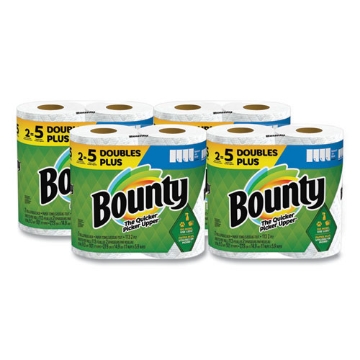 Picture of Select-a-Size Kitchen Roll Paper Towels, 2-Ply, White, 6 x 11, 113 Sheets/Roll, 2 Double Plus Rolls/Pack, 4 Packs/Carton