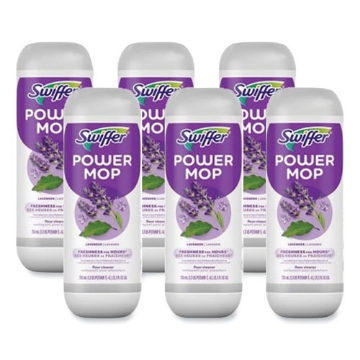 Picture of PowerMop Refill Cleaning Solution, Lavender Scent, 25.3 oz Refill Bottle, 6/Carton