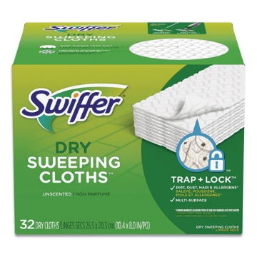 Picture of Dry Refill Cloths, White, 10.63" x 8", 32/Box, 4 Boxes/Carton