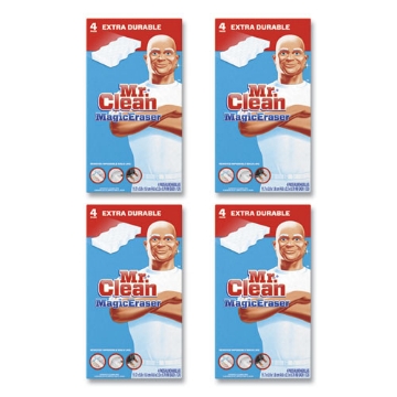 Picture of Magic Eraser Extra Durable, 4.6 X 2.4, 0.7" Thick, White, 4/box, 8 Boxes/carton
