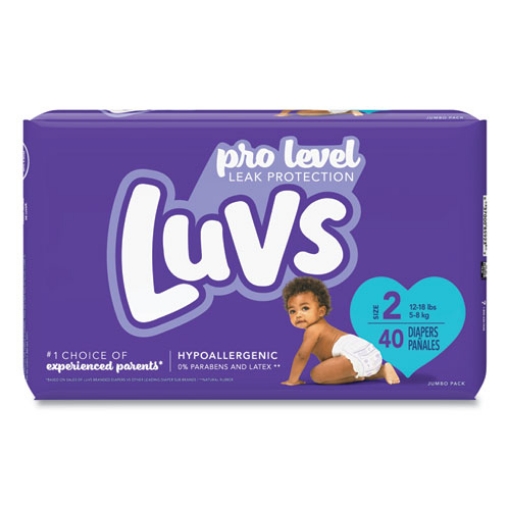 Picture of Diapers, Size 2, 12 Lbs To 18 Lbs, 40/pack, 2 Pack/carton