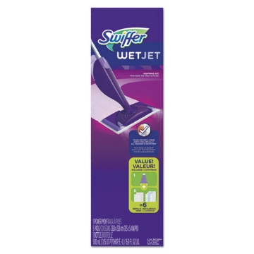 Picture of Wetjet Mop, 11 X 5 White Cloth Head, 46" Purple/silver Aluminum/plastic Handle