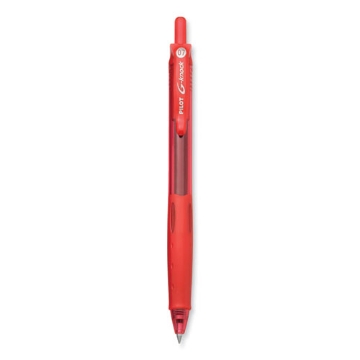 Picture of G-Knock BeGreen Gel Pen, Retractable, Fine 0.7 mm, Red Ink, Translucent Red/Red Barrel, Dozen