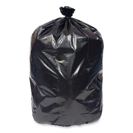 Picture of eco strong plus can liners, 60 gal, 1.7 mil, 38 x 58, black, 100/carton